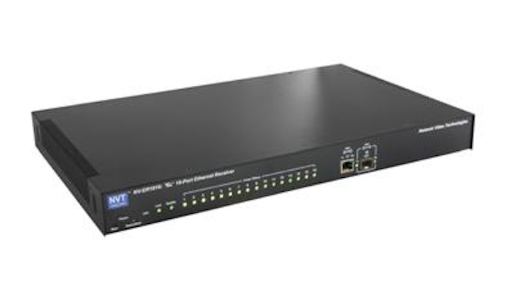 Network Video Technologies' TBus IP Transmission product series delivers 56 VDC power for remote transceivers as well as their remote PoE devices.