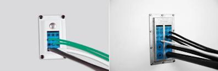 The ComSeal LW (left) and ComSeal AISI 316 (right) are the newest additions to Roxtec's cable entry product line.