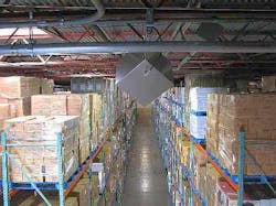 Wireless Expressways' waveguide wireless system deployed in a warehouse Wireless Expressways' waveguide wireless system deployed in a warehouse