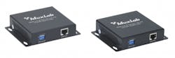 MuxLab&apos;s HDMI-over-IP Extender with PoE includes an encoder and decoder that convert an HDMI bitstream into IP, then back to the original HDMI bitstream.