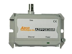 Azco Technologies&apos; AZIPPOE300 IP/PoE Extender over Coax