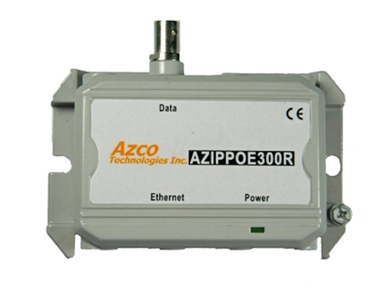 Azco Technologies&apos; AZIPPOE300 IP/PoE Extender over Coax