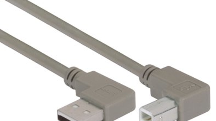 L-Com USB 2.0 right-angle cable assemblies