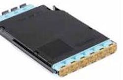 Conversion modules, the core part of Corning's Pretium Edge AO Solutions, are available with two 12-fiber adapters in the rear and three 8-fiber adapters in the front and, as shown here, with four 12-fiber adapters in the rear and six 8-fiber adapters in the front. Conversion modules, the core part of Corning's Pretium Edge AO Solutions, are available with two 12-fiber adapters in the rear and three 8-fiber adapters in the front and, as shown here, with four 12-fiber adapters in the rear and six 8-fiber adapters in the front.