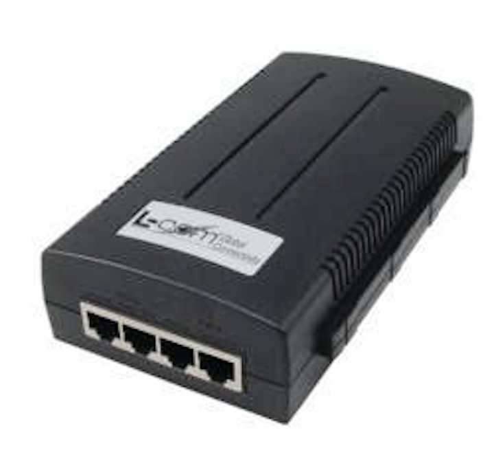 L-com's PS4834GB-POE-2 provides 48VDC at 33.5W of power to each of its two ports.