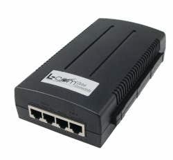L-com's PS4834GB-POE-2 provides 48VDC at 33.5W of power to each of its two ports. L-com's PS4834GB-POE-2 provides 48VDC at 33.5W of power to each of its two ports.