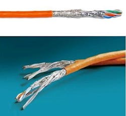 Datwyler's CU 8203 4P cable comprises S/FTP construction and 23-AWG conductors. The company says it complies with the anticipated requirements of ISO/IEC's Category 8.2 performance. Datwyler's CU 8203 4P cable comprises S/FTP construction and 23-AWG conductors. The company says it complies with the anticipated requirements of ISO/IEC's Category 8.2 performance.