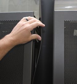 The AirBlock Flexible Gap Seals from Simplex Isolation Systems feature magnetic side trim, which allows them to seal both sides of data center server enclosures. The seals can be used on gaps between a half-inch and six-inches wide. The AirBlock Flexible Gap Seals from Simplex Isolation Systems feature magnetic side trim, which allows them to seal both sides of data center server enclosures. The seals can be used on gaps between a half-inch and six-inches wide.