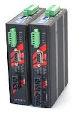 Antaira's serial-to-fiber converters are available with single- or dual-fiber ports, accommodate multimode or singlemode fiber and are meant to protect connected industrial equipment from surges, spikes and ESD. Antaira's serial-to-fiber converters are available with single- or dual-fiber ports, accommodate multimode or singlemode fiber and are meant to protect connected industrial equipment from surges, spikes and ESD.