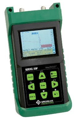 Greenlee&apos;s 930XC OTDR includes optical power meter, stabilized light source and visual fault locator capability built-in.