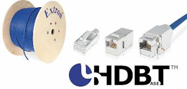 The XTP DTP 24 Shielded Twisted Pair Cable from Extron has received recommendation from the HDBase-T Alliance.