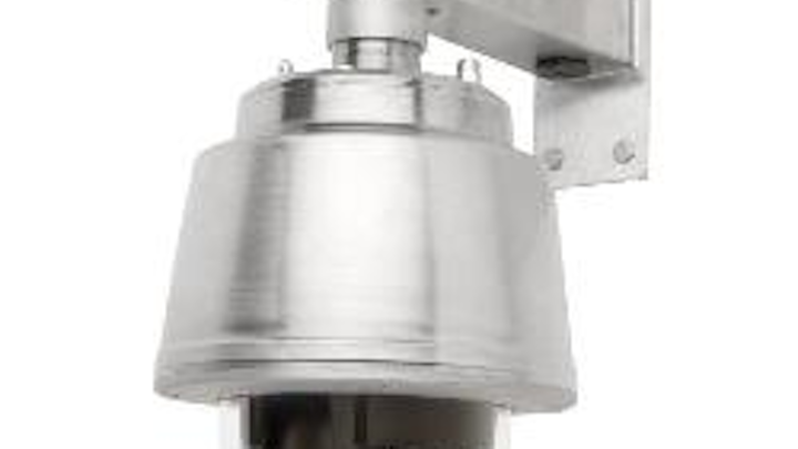 Video: Pole bracket snaps up mounting of PTZ dome network security cameras