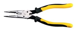 Klein Tools' All-Purpose Pliers can strip, cut and loop 8-16 AWG solid and 10-18 AWG stranded wire. Klein Tools' All-Purpose Pliers can strip, cut and loop 8-16 AWG solid and 10-18 AWG stranded wire.