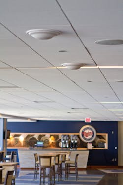 Ultra-thin translucent ceiling-mount DAS omni-directional antenna is optimized for easy installation Ultra-thin translucent ceiling-mount DAS omni-directional antenna is optimized for easy installation