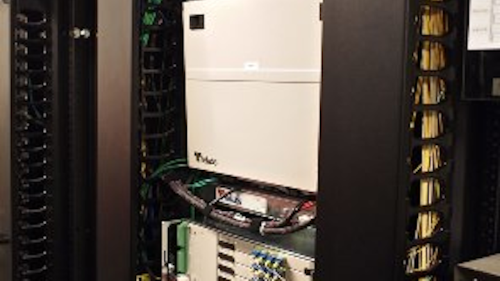 The optical line terminal (OLT) is a central component of a passive optical LAN (POL). Shown here is an OLT from Tellabs deployed at the San Diego Central Library.