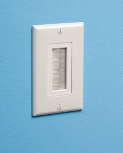 Brush-style cable entry device organizes, protects low voltage cabling Brush-style cable entry device organizes, protects low voltage cabling