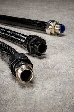 HelaGard is a new system of non-metallic conduit and fittings from HellermannTyton. The company says the solution provides flexible, versatile, lightweight ingress protection and cable management for a number of applications.
