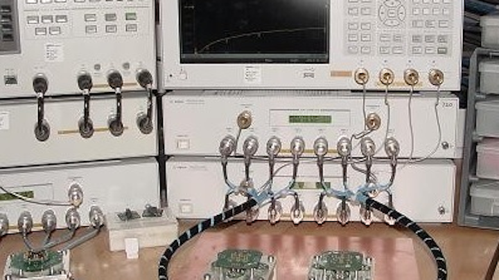 Test fixtures developed by OCC are shown here putting hopeful Category 8 components to the test. OCC has introduced a pre-standard Cat 8 Field Terminable Plug for direct-attach and data center server connections.