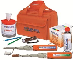 MicroCare's new fiber cleaning solution, the High Volume Fiber Optic Cleaning Kit, contains Clean Wipes, CleanStixx, fluid, and CleanClicker fiber cleaning tools. MicroCare's new fiber cleaning solution, the High Volume Fiber Optic Cleaning Kit, contains Clean Wipes, CleanStixx, fluid, and CleanClicker fiber cleaning tools.