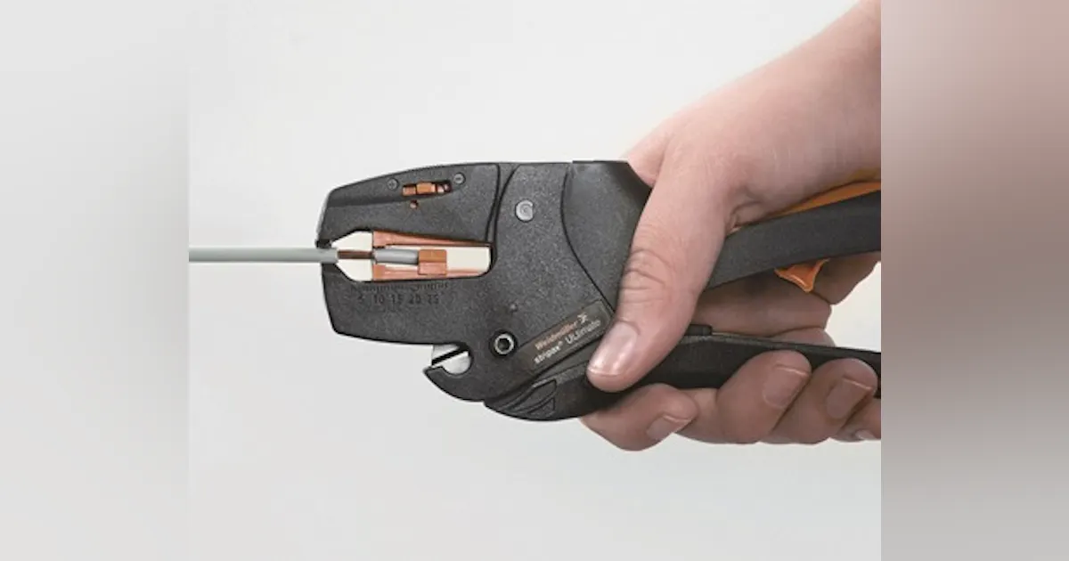 Adjustable cable stripper handles halogen-free-insulated wires ...