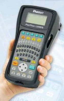 Handheld thermal transfer printers for industrial wire/cable, security components labeling
