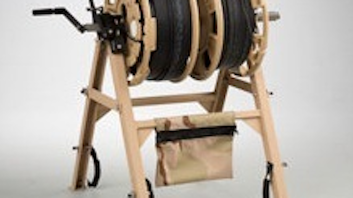 OCC's ALRS - Advanced Lightweight Reel Stand - weighs one-third what a typical RL-31 military stand weighs. The ALRS is designed for quick and convenient payout and retrieval during both copper and fiber-optic cable installation.