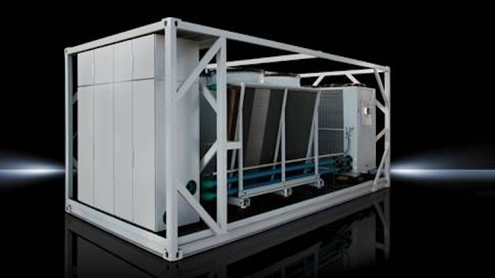 Pre-configured data center cooling container from Rittal houses modular, standardized infrastructure
