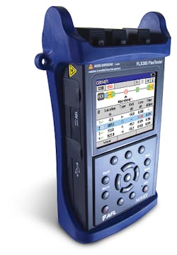 OTDR and optical loss test set's new display key for ID'ing connectors, plus fiber splices, ends, macrobends, splitters OTDR and optical loss test set's new display key for ID'ing connectors, plus fiber splices, ends, macrobends, splitters