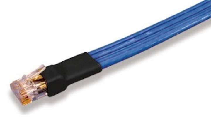 The Lightweight and Flexible Category 6A Cable from Cicoil is rubber-encased with a jacket that self-heals from small punctures. The cable comprises 4 individually shielded 28-AWG twisted pairs and has a cycle life exceeding 10 million repetitive flexing cycles.