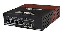 The FiberPlex TIS-8632 copper-to-fiber-converter is 'a six-port Ethernet switch that interfaces Cat-based networks to fiber-optic communications,' the company says. The FiberPlex TIS-8632 copper-to-fiber-converter is 'a six-port Ethernet switch that interfaces Cat-based networks to fiber-optic communications,' the company says.
