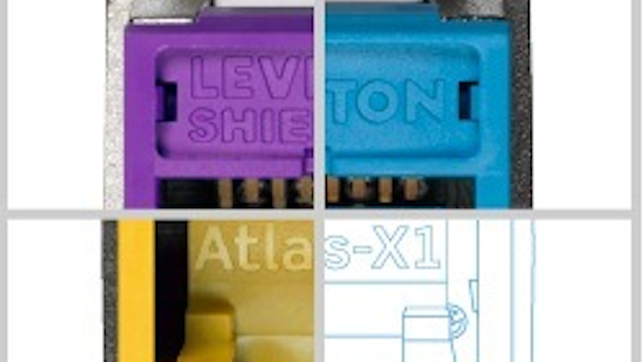 Leviton is using this image in the promotional campaign for Atlas-X1, its Category 8 connectivity system. The system, which has been confirmed by Intertek to meet current-draft Category 8 performance specifications, will be officially introduced at the BICSI Winter Conference in late February.