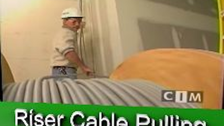 Riser cable pulling is one of four segments in the new, online Low Voltage Cable Pulling Course. Other segments cover pre-pull planning, horizontal pulling, and work-area pulling.
