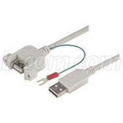 Panel-mount USB cables include ground wires Panel-mount USB cables include ground wires
