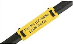 Silver Fox's 10-mm-wide addition to its Fox-Flow UV-Stable LSZH Tie-On Cable Label product line brings the total number of tie-on options available from the company, to 44. Silver Fox's 10-mm-wide addition to its Fox-Flow UV-Stable LSZH Tie-On Cable Label product line brings the total number of tie-on options available from the company, to 44.