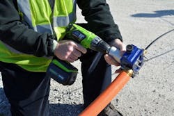 The handheld version of the ULTIMAZ Point-to-Point Hybrid Fiber Drop Installation System enables the installation of fiber-optic cable through CableJetting, at speeds up to 600 feet per minute. The ULTIMAZ also is available in a stand-mounted version.