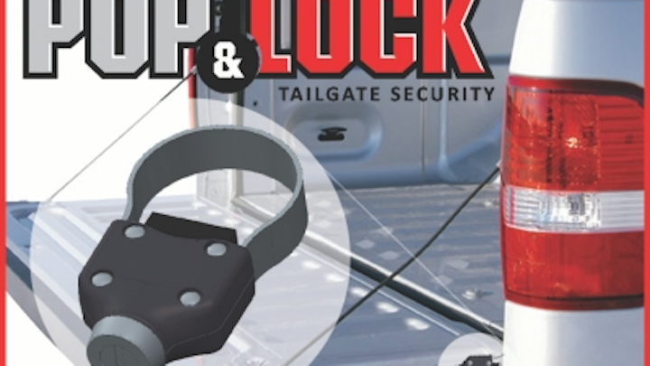 Physical security clamp locks on work truck tailgates