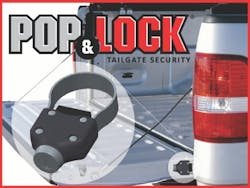 Physical security clamp locks on work truck tailgates