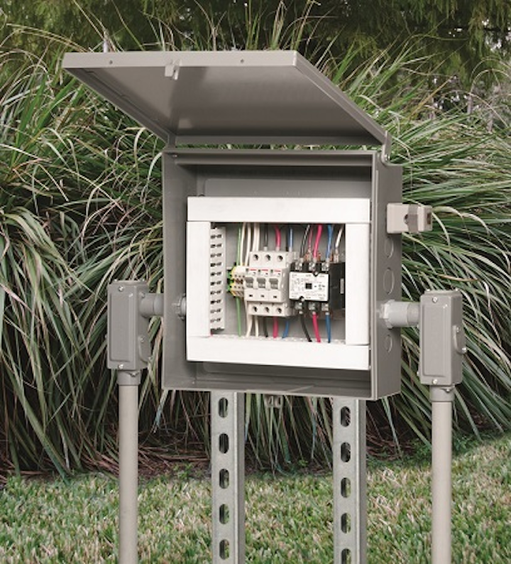 Non-metallic enclosure boxes meet NEMA 3R outdoor use requirements