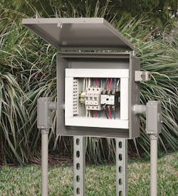 Non-metallic enclosure boxes meet NEMA 3R outdoor use requirements Non-metallic enclosure boxes meet NEMA 3R outdoor use requirements