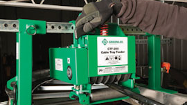 Product video: Greenlee's overhead cable tray feeder