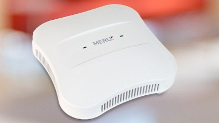 The AP1020 access point from Meru Networks is part of the Meru portfolio acquired by Fortinet in a deal announced May 27.