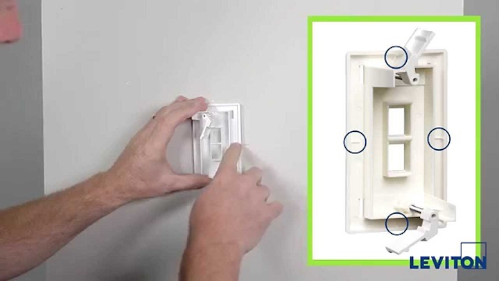 Leviton’s QuickPlate Tempo wallplate simplifies alignment for AV, datacom installations