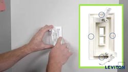Leviton’s QuickPlate Tempo wallplate simplifies alignment for AV, datacom installations Leviton’s QuickPlate Tempo wallplate simplifies alignment for AV, datacom installations