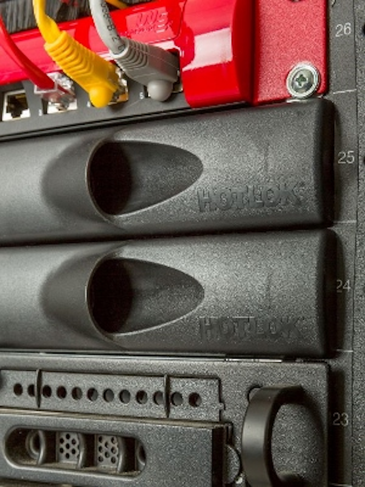 The HotLok 1U blanking panel from Upsite Technologies is now available in a 23-inch width along with the original 19-inch width.