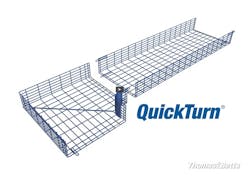 Pre-fabricated basket tray fittings ease cable installation Pre-fabricated basket tray fittings ease cable installation