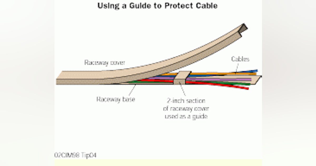 Use a guide when covering a plastic raceway system | Cabling ...