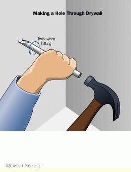 Punch hole in drywall deals