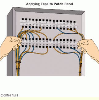 Use invisible tape when testing at patch panels Cabling