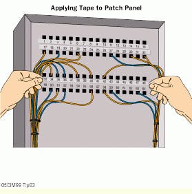 Use invisible tape when testing at patch panels Cabling