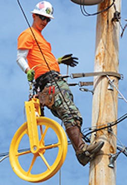 Aerial sheave system eases ADSS fiber-optic cable installation Aerial sheave system eases ADSS fiber-optic cable installation